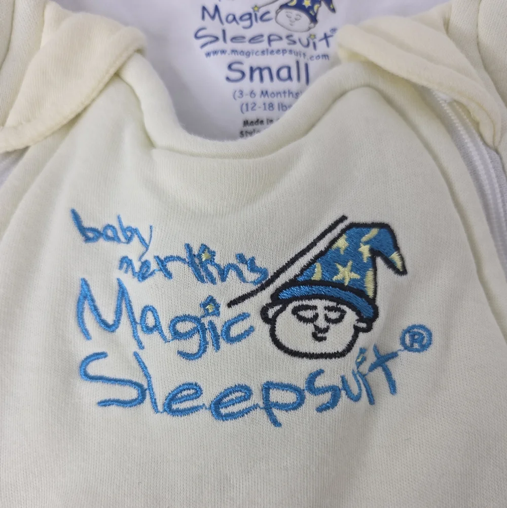 Baby Merlin's Magic Sleepsuit Size S 3-6 Months Yellow Gender Neutral